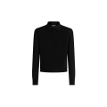 Pull col polo cachemire soie noir