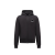 Sweat-shirt zippé coton noir gros logo poitrine
