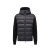 Sweat-shirt à capuche zippé bi matière coton matelassé nylon noir