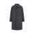 Manteau droit boutons cachemire double face gris