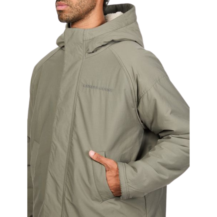 Blouson bomber CANADA GOOSE polaire réversible Alberni laine mélangée kaki