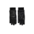 Gants cuir noir bord cote logo rivet métal noir