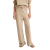 Pantalon ample laine mérinos beige taille élastique cordon