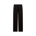 Pantalon droit cuir agneau marron chocolat taille élastique