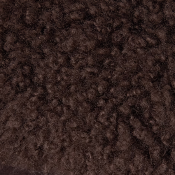 Foulard triangulaire YVES SALOMON Bandana fourrure agneau marron chocolat