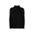 Pull col cheminée laine cachemire noir boutons epaule