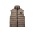 Gilet doudoune sans manche Lodge nylon ripstop taupe logo noir