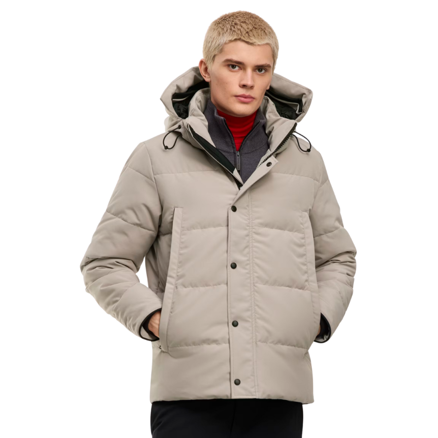 Parka CANADA GOOSE Wyndham capuche amovible nylon matelassé beige black label