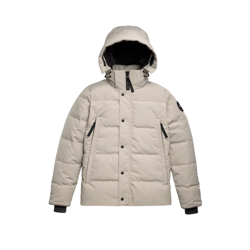 Parka CANADA GOOSE Wyndham capuche amovible nylon matelassé beige black label