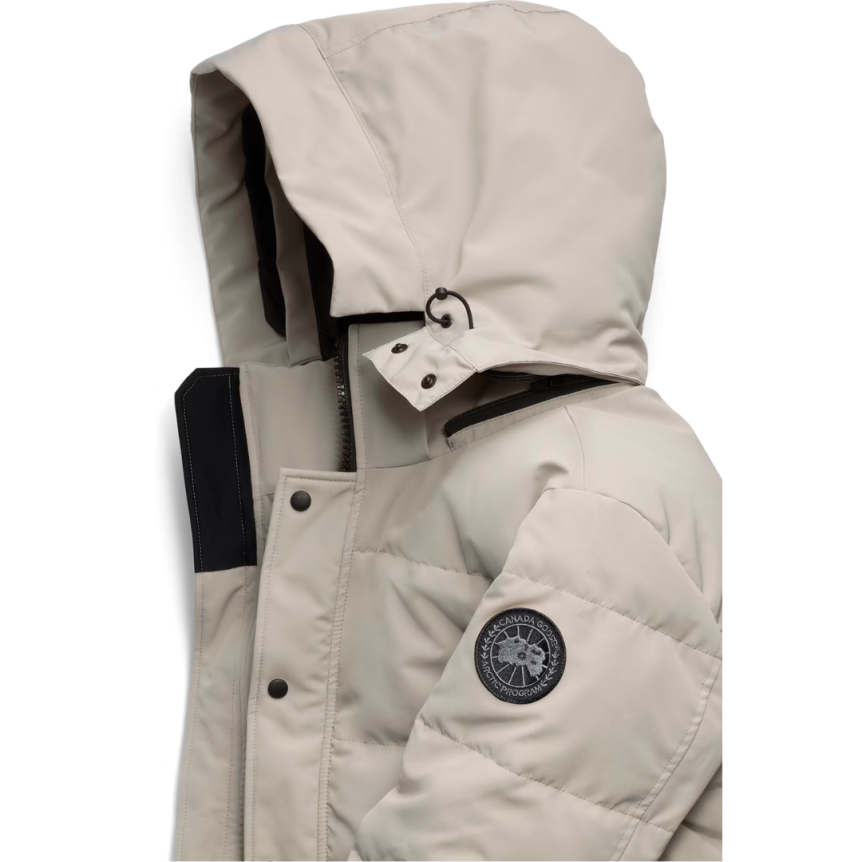 Parka CANADA GOOSE Wyndham capuche amovible nylon matelassé beige black label