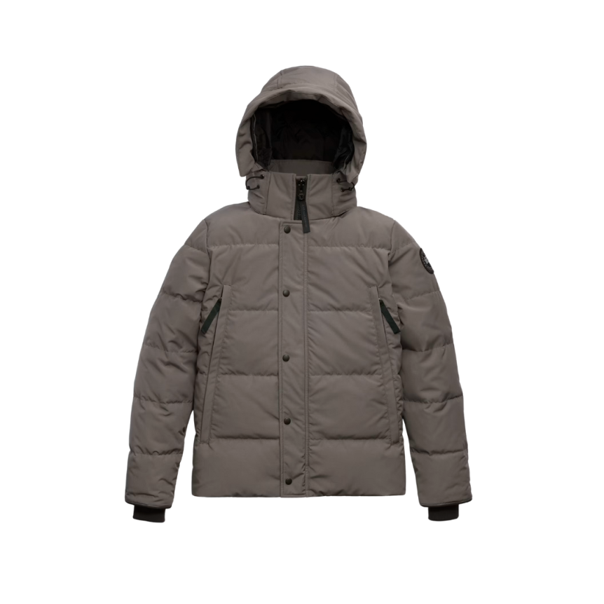Parka CANADA GOOSE Wyndham capuche amovible nylon matelassé gris black label