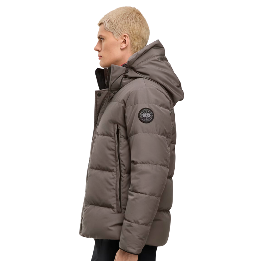 Parka CANADA GOOSE Wyndham capuche amovible nylon matelassé gris black label