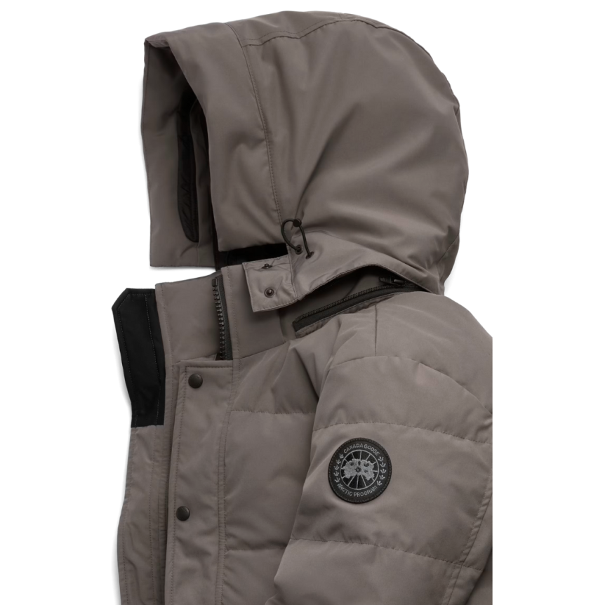 Parka CANADA GOOSE Wyndham capuche amovible nylon matelassé gris black label