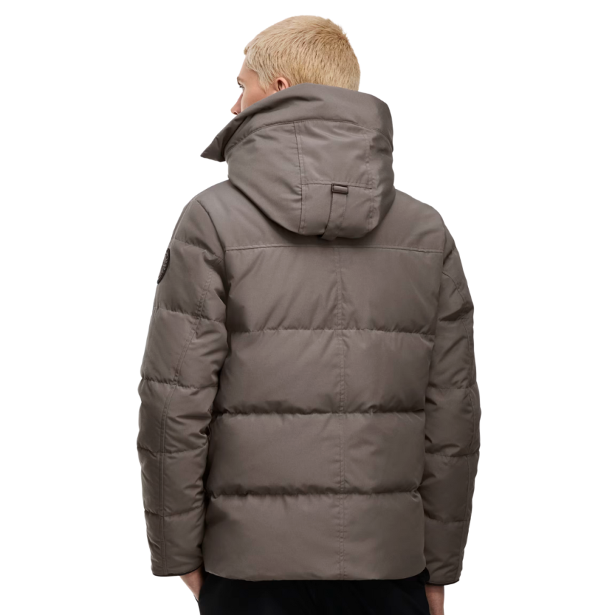 Parka CANADA GOOSE Wyndham capuche amovible nylon matelassé gris black label