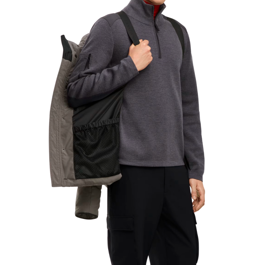 Parka CANADA GOOSE Wyndham capuche amovible nylon matelassé gris black label