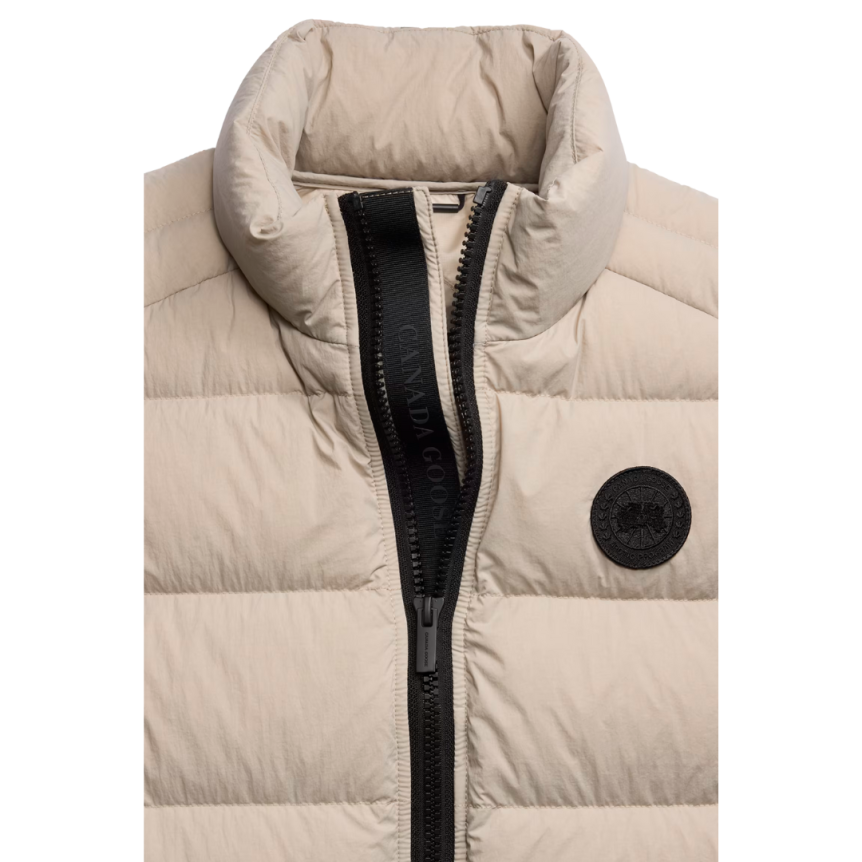 Gilet sans manches CANADA GOOSE Crofton doudoune Enduraluxe nylon beige logo noir