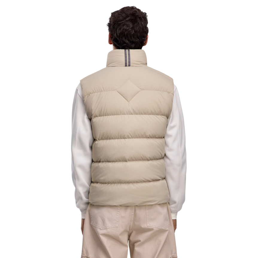 Gilet sans manches CANADA GOOSE Crofton doudoune Enduraluxe nylon beige logo noir