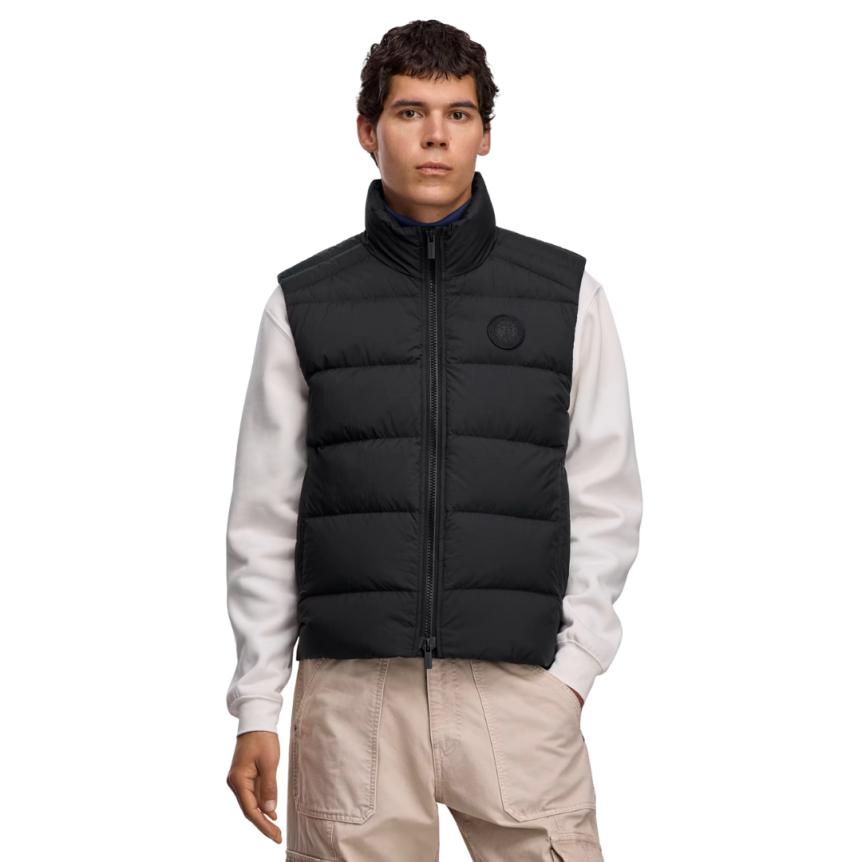 Gilet sans manches CANADA GOOSE Crofton Enduraluxe doudoune nylon noir logo noir
