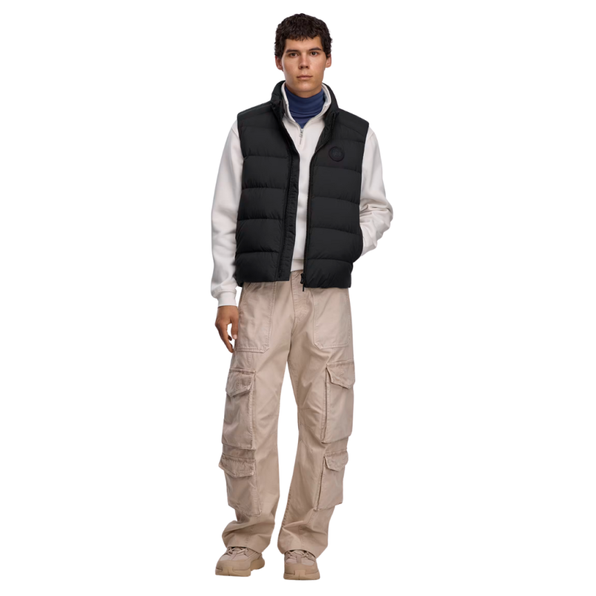 Gilet sans manches CANADA GOOSE Crofton Enduraluxe doudoune nylon noir logo noir