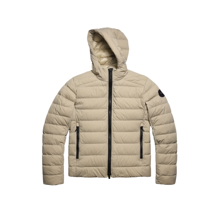 Blouson à capuche CANADA GOOSE Crofton EnduraLuxe nylon recyclé beige Black label