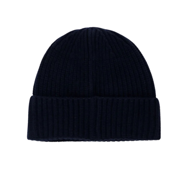 Bonnet STONE ISLAND laine vierge bleu marine écusson Compass