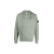 Sweat-shirt à capuche en molleton de coton bio vert sauge