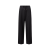 Pantalon large gabardine de laine noir taille élastique cordon