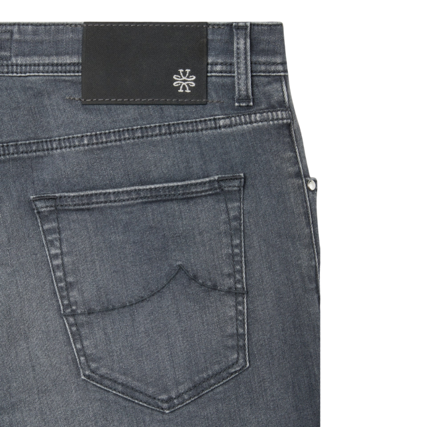Jean slim 5 poches JACOB COHEN Nick denim super extensible gris foncé
