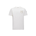 T-shirt col rond jersey coton écru logo monogramme