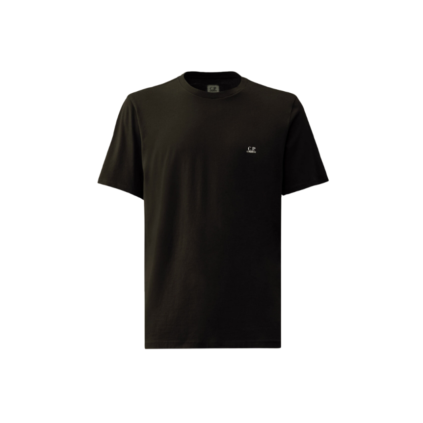 T-shirt col rond CP COMPANY coton noir capuche goggle dos