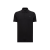 Polo coton noir logo gomme écriture velours manche