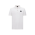Polo coton blanc logo gomme écriture velours manche