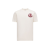 T-shirt col rond coton blanc gros logo bleu rouge poitrine