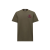 T-shirt col rond coton kaki gros logo bleu rouge poitrine