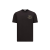 T-shirt col rond coton noir gros logo gris kaki poitrine