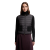 Cardigan zippé matelassé bi matière nylon laine dos poches noir