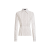 Chemise manche longue coton soie blanc fine rayures marron