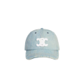 Casquette Triomphe coton denim bleu clair logo blanc
