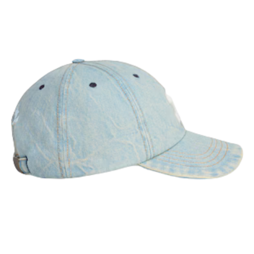 Casquette CELINE Triomphe coton denim bleu clair logo blanc
