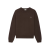 Pull col rond laine cachemire marron chocolat broderie logo Triomphe