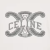 T-shirt col rond coton blanc imprimé logo Triomphe vintage gris