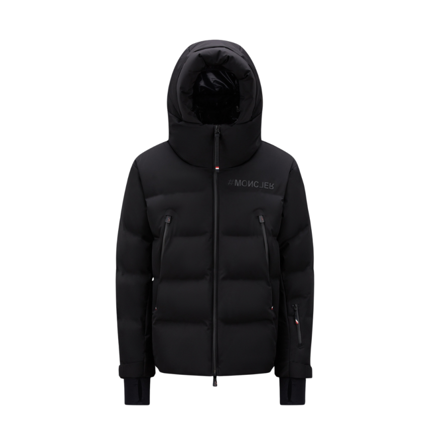 Veste de ski doudoune à capuche Fellberg nylon noir mat Moncler Grenoble