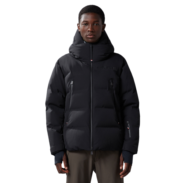 Veste de ski doudoune à capuche Fellberg nylon noir mat Moncler Grenoble