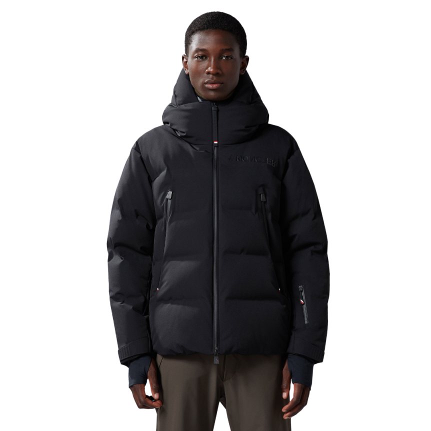 Veste de ski doudoune à capuche Fellberg nylon noir mat Moncler Grenoble