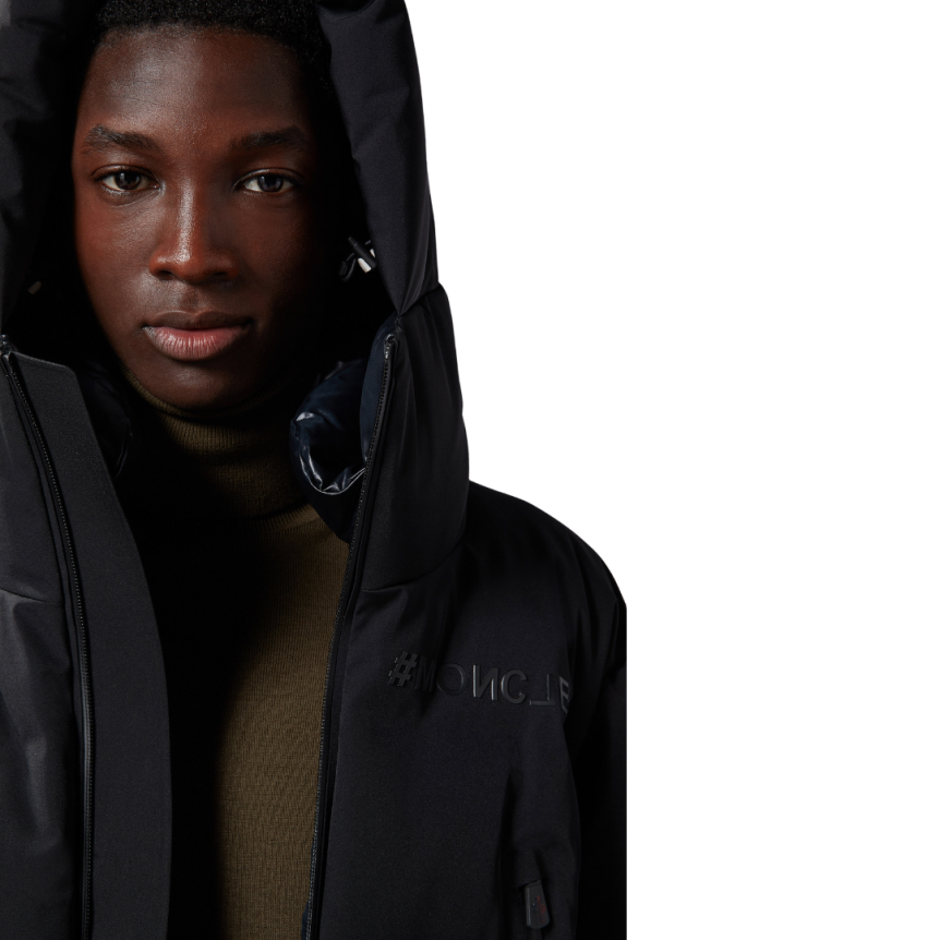Veste de ski doudoune à capuche Fellberg nylon noir mat Moncler Grenoble