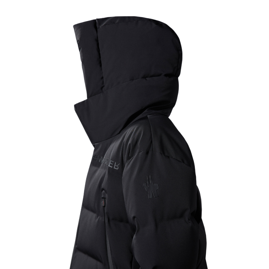 Veste de ski doudoune à capuche Fellberg nylon noir mat Moncler Grenoble