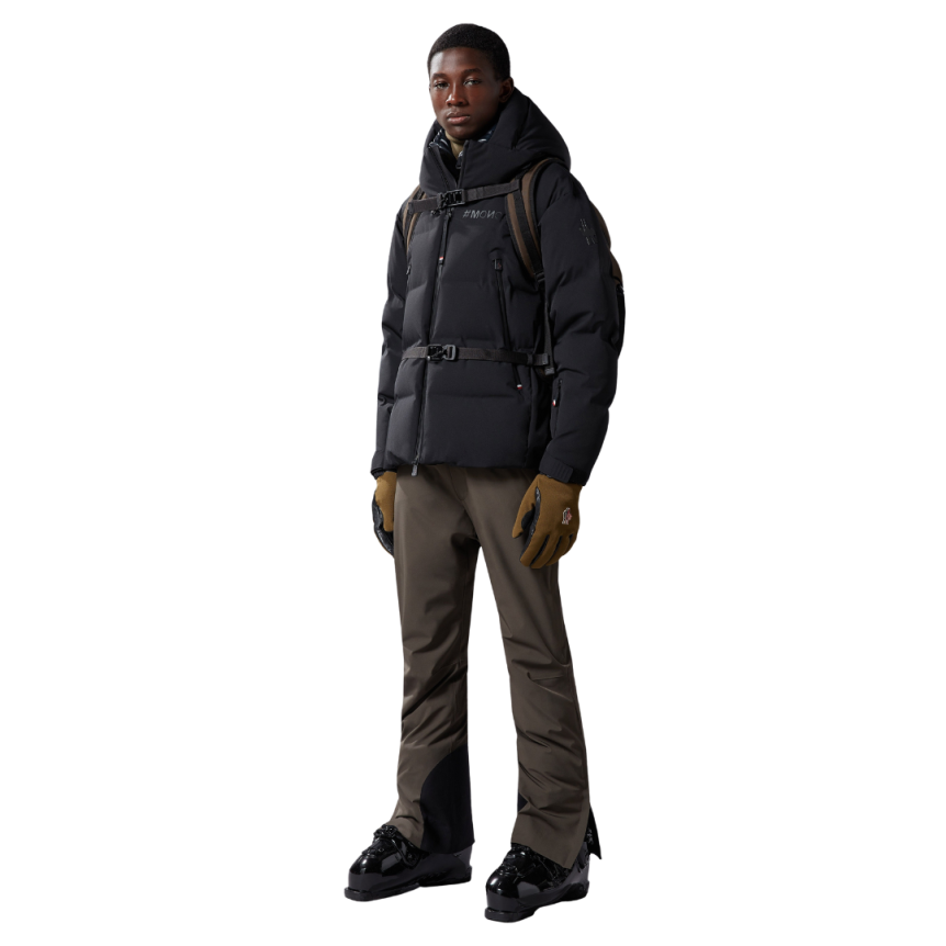 Veste de ski doudoune à capuche Fellberg nylon noir mat Moncler Grenoble
