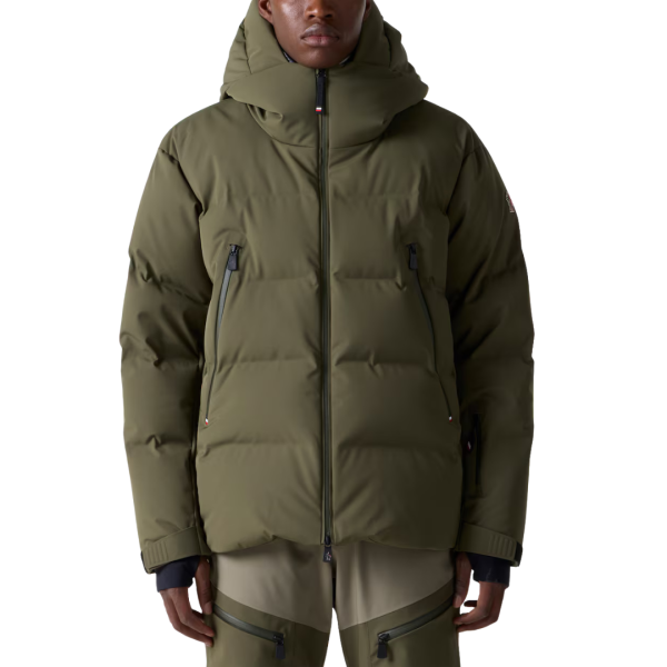 Veste de ski doudoune à capuche MONCLER Fellberg nylon kaki mat Moncler Grenoble