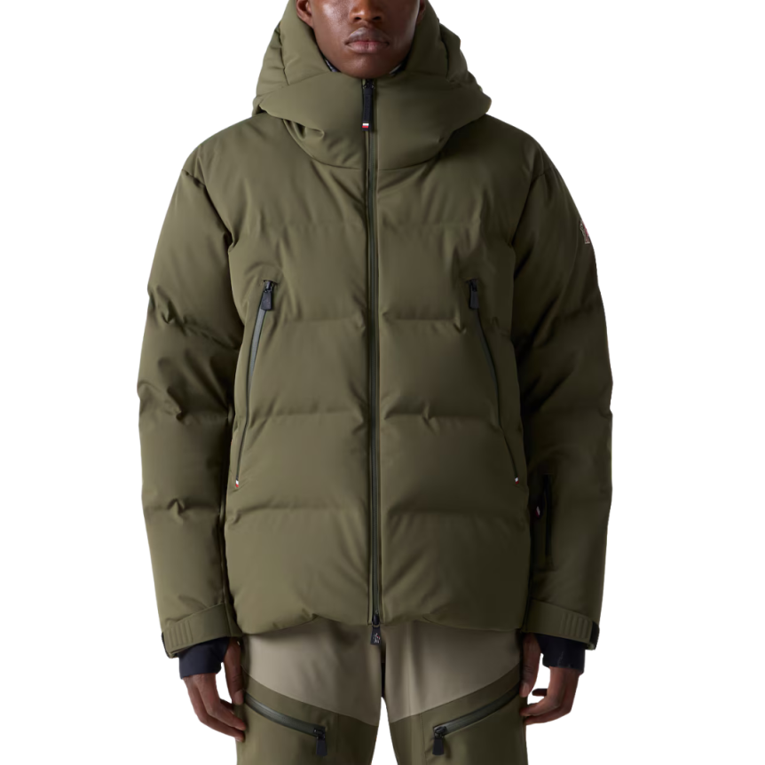Veste de ski doudoune à capuche MONCLER Fellberg nylon kaki mat Moncler Grenoble