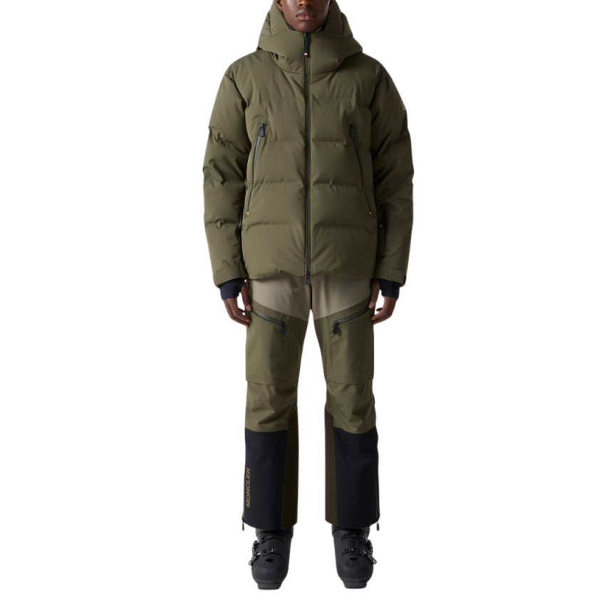 Veste de ski doudoune à capuche MONCLER Fellberg nylon kaki mat Moncler Grenoble